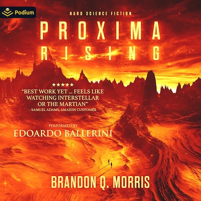 Proxima Rising – omslag til lydbogen af Brandon Q. Morris