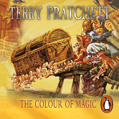 The Colour Of Magic – omslag til lydbogen af Terry Pratchett