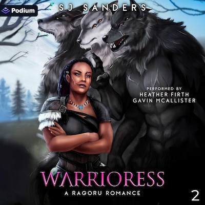 Warrioress – omslag til lydbogen af S.J. Sanders