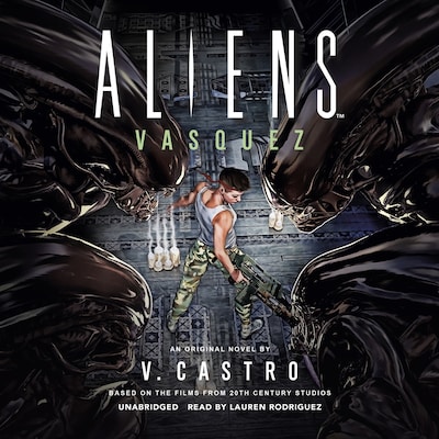 Aliens: Vasquez – omslag til lydbogen af V. Castro