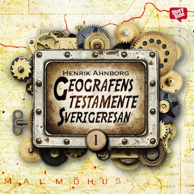 Geografens testamente - Del 1 – omslag till ljudboken av Henrik Ahnborg