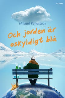 Och jorden är oskyldigt blå – omslag till ljudboken av Mikael Pettersson