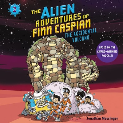 The Alien Adventures of Finn Caspian #2: The Accidental Volcano – omslag van het luisterboek van Jonathan Messinger