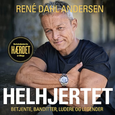 Helhjertet – omslag til lydbogen af Dennis Drejer, René Dahl Andersen
