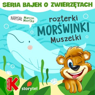 Rozterki morświnki Muszelki – okładka audiobooka, autor Marcin Mortka