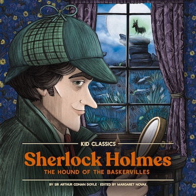 Sherlock Holmes (The Hound of the Baskervilles) – omslag til lydbogen af Arthur Conan Doyle