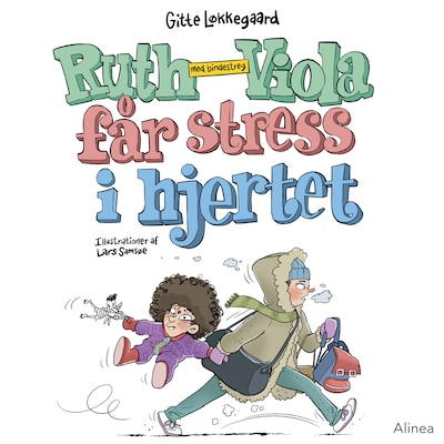 Ruth-Viola med bindestreg får stress i hjertet – omslag til lydbogen af Gitte Løkkegaard