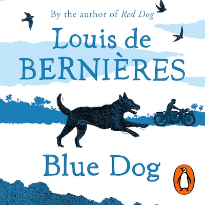 Blue Dog – omslag til lydbogen af Louis de Bernières