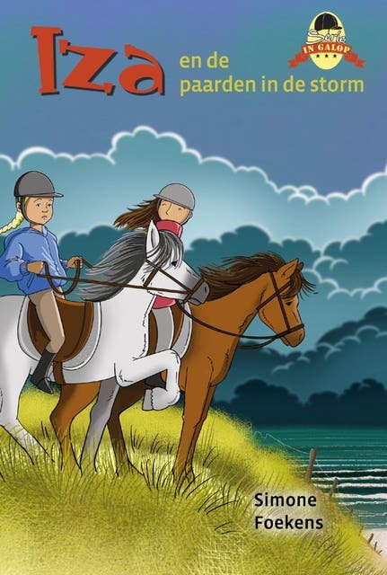 Iza en de paarden in de storm – omslag van het luisterboek van Simone Foekens