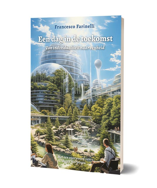 Een dag in de toekomst: Van individualiteit naar eenheid – omslag van het luisterboek van Francesco Farinelli