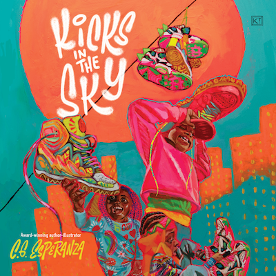 Kicks in the Sky – omslag van het luisterboek van C.G. Esperanza