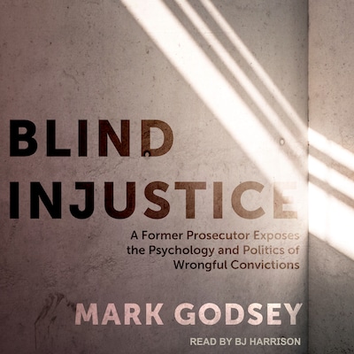 Blind Injustice – omslag til lydbogen af Mark Godsey