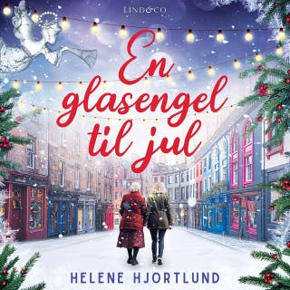 En glasengel til jul – omslag til lydbogen af Helene Hjortlund