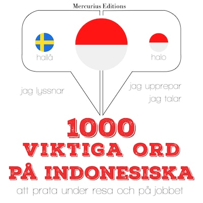 1000 viktiga ord på indonesiska – omslag till ljudboken av JM Gardner