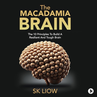 The Macadamia Brain – omslag til lydbogen af SK Liow