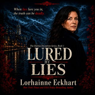 Lured by Lies – omslag till ljudboken av Lorhainne Eckhart