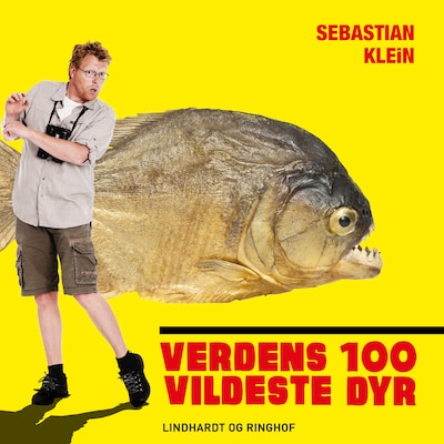 Verdens 100 vildeste dyr, Piratfisken – omslag til lydbogen af Sebastian Klein