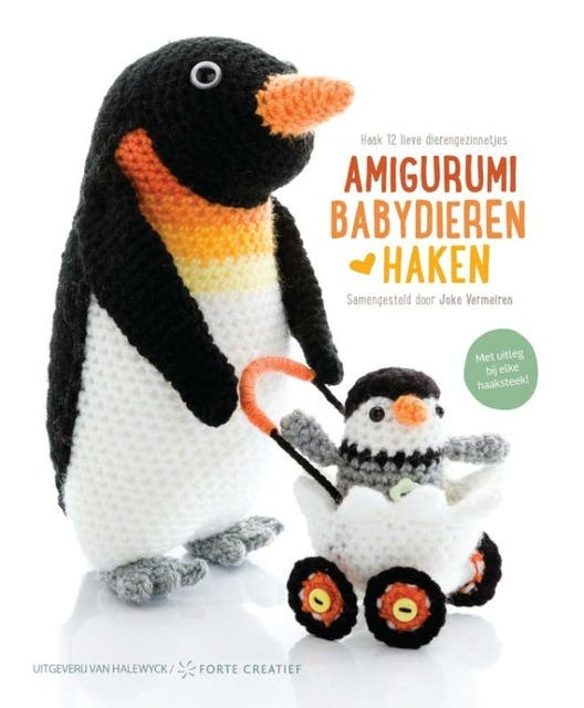 Amigurumi babydieren haken: haak 12 lieve dierengezinnetjes – omslag van het luisterboek van Joke Vermeiren