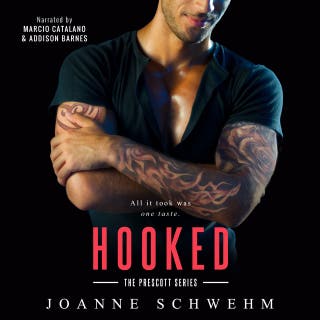 Hooked – omslag till ljudboken av Joanne Schwehm