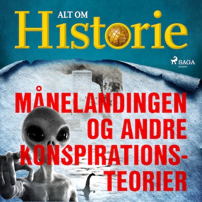 Månelandingen og andre konspirationsteorier – omslag til lydbogen af Alt Om Historie