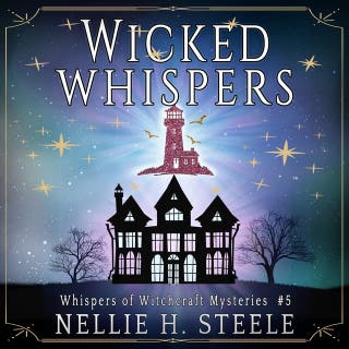 Wicked Whispers – omslag till ljudboken av Nellie H. Steele