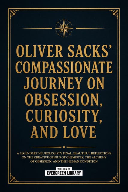 Oliver Sacks’ Compassionate Journey On Obsession, Curiosity, And Love: A Legendary Neurologist’s Final, Beautiful Reflections On The Creative Genius Of Chemistry, The Alchemy Of Obsession, And The Human Condition – omslag til lydbogen af Evergreen Library