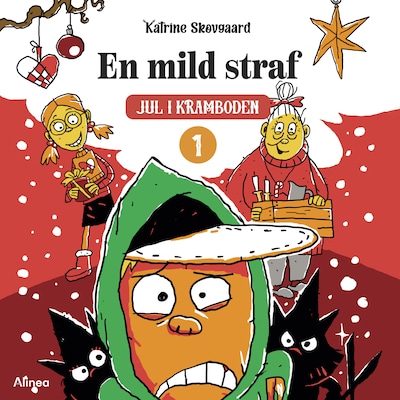 En mild straf, Jul i kramboden 1, Rød Læseklub – omslag til lydbogen af Katrine Skovgaard Rasmussen