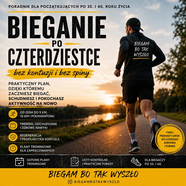 Bieganie po czterdziestce – okładka audiobooka, autor Łukasz Nester