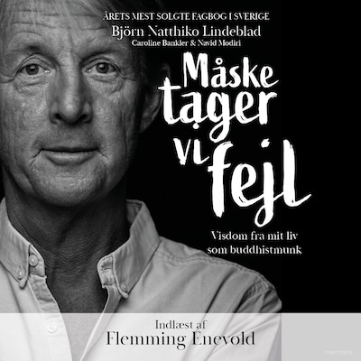 Måske tager vi fejl – omslag til lydbogen af Navid Modiri, Björn Natthiko Lindeblad, Caroline Bankler