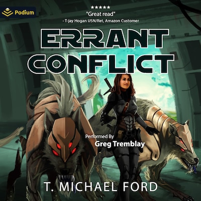 Errant Conflict – omslag til lydbogen af T. Michael Ford