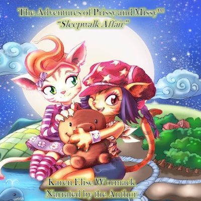 The Adventures of Prissy and Missy – omslag till ljudboken av Karen Elise Wormack