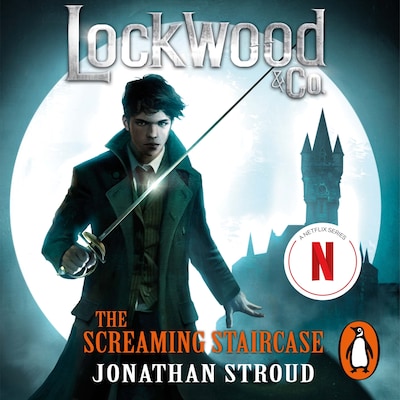 Lockwood & Co: The Screaming Staircase – omslag til lydbogen af Jonathan Stroud