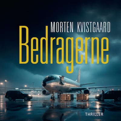 Bedragerne – omslag til lydbogen af Morten Kvistgaard
