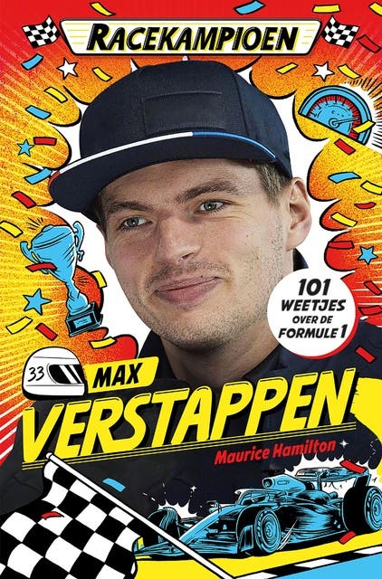 Racekampioen: Max Verstappen: 101 weetjes over de Formule 1 – omslag van het luisterboek van Maurice Hamilton