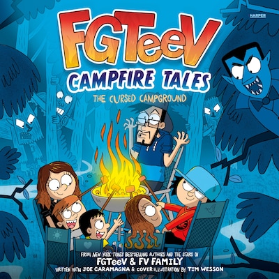 FGTeeV Campfire Tales #1: The Cursed Campground – okładka audiobooka, autor FGTeeV