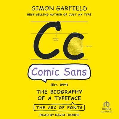 Comic Sans – omslag til lydbogen af Simon Garfield