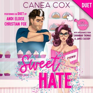 Sweet Hate – omslag till ljudboken av Canea Cox