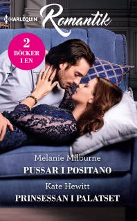 Pussar i Positano / Prinsessan i palatset – omslag till ljudboken av Kate Hewitt,Melanie Milburne