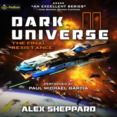 Dark Universe, Part II: Final Resistance – omslag til lydbogen af Alex Sheppard