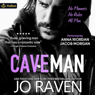 Caveman – omslag til lydbogen af Jo Raven