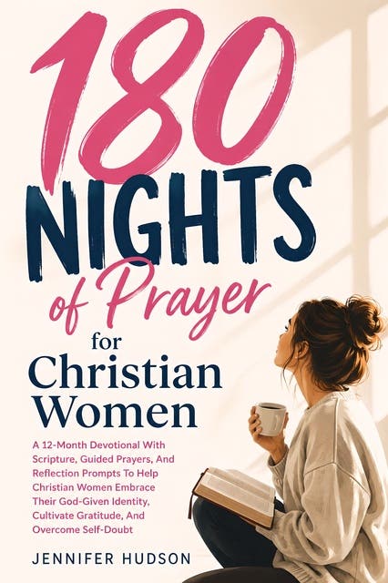 180 Nights of Prayer for Christian Women: A 12-Month Devotional With Scripture, Guided Prayers, And Reflection Prompts To Help Christian Women Embrace Their God-Given Identity, Cultivate Gratitude, And Overcome Self-Doubt – omslag til lydbogen af Jennifer Hudson