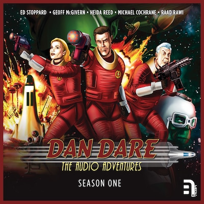 Dan Dare: The Audio Adventures - Season 1 – omslag til lydbogen af James Swallow, Marc Platt, Richard Kurti