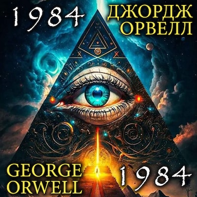 George Orwell. 1984. Джордж Орвелл. 1984 – omslag til lydbogen af George Orwell