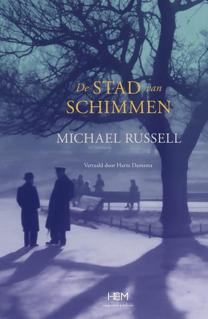 De stad van schimmen – omslag van het luisterboek van Michael Russell