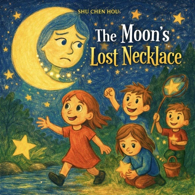 The Moon's Lost Necklace: A Magical Bedtime Story About Friendship, Teamwork, and Helping Others – omslag til lydbogen af Shu Chen Hou