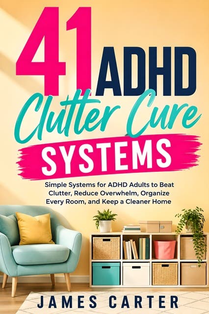 41 ADHD Clutter Cure Systems: Simple Systems for ADHD Adults to Beat Clutter, Reduce Overwhelm, Organize Every Room, and Keep a Cleaner Home – omslag til lydbogen af James Carter