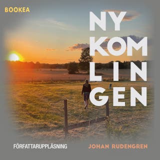 Nykomlingen – omslag till ljudboken av Johan Rudengren