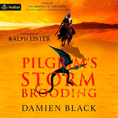 Pilgrim's Storm Brooding – omslag til lydbogen af Damien Black