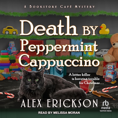 Death by Peppermint Cappuccino – omslag til lydbogen af Alex Erickson