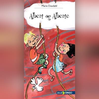 Albert og Alberte – omslag til lydbogen af Marie Duedahl